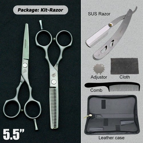 5.5/6.0" sale japan hair scissors teflon shears cheap hairdressing scissors barber thinning scissors hairdresser razor haircut