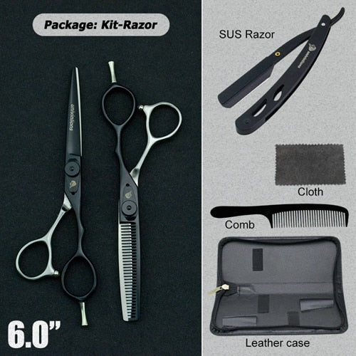 5.5/6.0" sale japan hair scissors teflon shears cheap hairdressing scissors barber thinning scissors hairdresser razor haircut