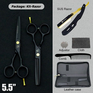 5.5/6.0" sale japan hair scissors teflon shears cheap hairdressing scissors barber thinning scissors hairdresser razor haircut