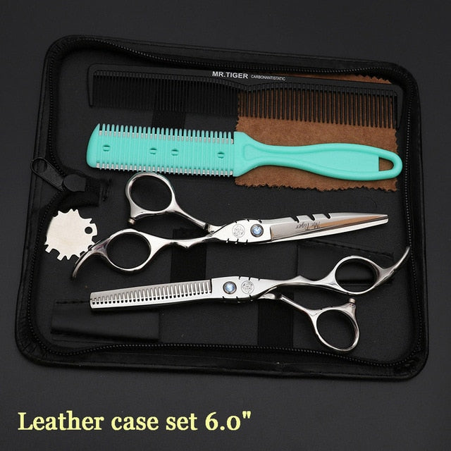 Japan Steel 5.5 6.0 Professional Hairdressing Scissors Hair Professional Barber Scissors Set Hair Cutting Shears Scissor Haircut