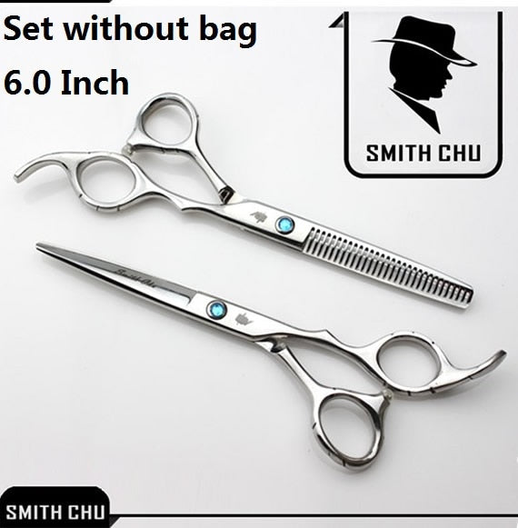 6.0" Hairdressing Barber Professional Cutting Scissors Hair Shears  Smith Chu Japan 440c Salon Hair Thinning Scissors LZS0007