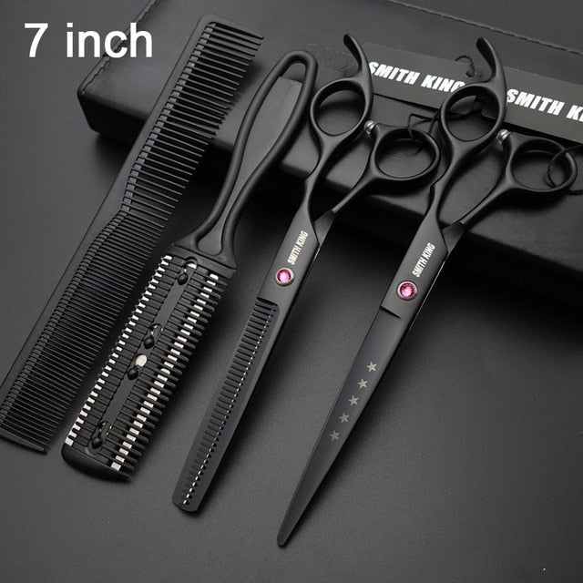 SMITH KING Professional Hairdressing scissors set, 6"/7"Cutting scissors+Thinning scissors Barber shears+kits+comb+Thinningcomb