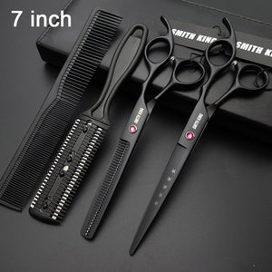 SMITH KING Professional Hairdressing scissors set, 6"/7"Cutting scissors+Thinning scissors Barber shears+kits+comb+Thinningcomb