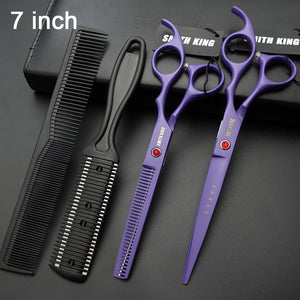 SMITH KING Professional Hairdressing scissors set, 6"/7"Cutting scissors+Thinning scissors Barber shears+kits+comb+Thinningcomb