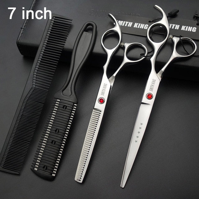 SMITH KING Professional Hairdressing scissors set, 6"/7"Cutting scissors+Thinning scissors Barber shears+kits+comb+Thinningcomb