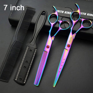 SMITH KING Professional Hairdressing scissors set, 6"/7"Cutting scissors+Thinning scissors Barber shears+kits+comb+Thinningcomb