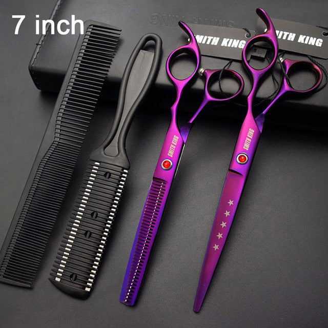 SMITH KING Professional Hairdressing scissors set, 6"/7"Cutting scissors+Thinning scissors Barber shears+kits+comb+Thinningcomb