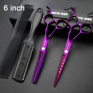 SMITH KING Professional Hairdressing scissors set, 6"/7"Cutting scissors+Thinning scissors Barber shears+kits+comb+Thinningcomb