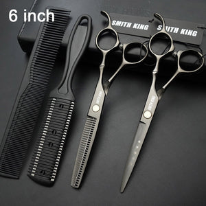 SMITH KING Professional Hairdressing scissors set, 6"/7"Cutting scissors+Thinning scissors Barber shears+kits+comb+Thinningcomb