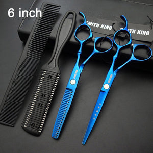 SMITH KING Professional Hairdressing scissors set, 6"/7"Cutting scissors+Thinning scissors Barber shears+kits+comb+Thinningcomb