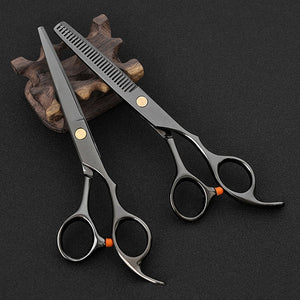 2pcs Japan 440c Hair Scissors for Hairdressers Barber Shop Supplies Titanium Professional Hairdressing Scissors for Cutting Hair