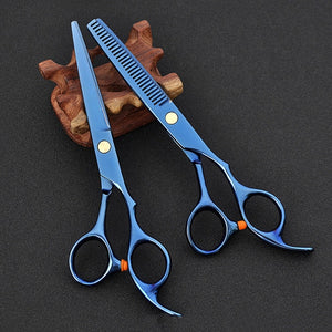 2pcs Japan 440c Hair Scissors for Hairdressers Barber Shop Supplies Titanium Professional Hairdressing Scissors for Cutting Hair