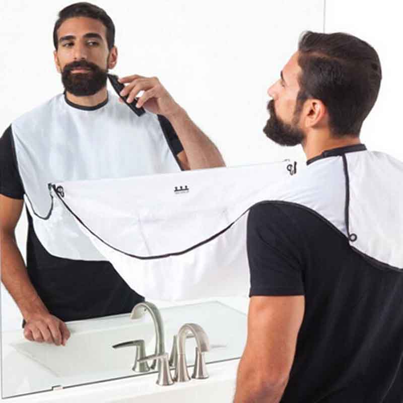 Pongee Male Beard hairdressing haircut Care Shave Apron Bib Trimmer Facial Hair Cape Sink Shaving Waterproof Barber Beard Aprons