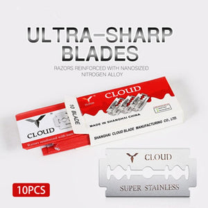 Classical Straight Edge Barber Beard Razor Multi-function Beard Shaving Eyebrow Trimming Blades Replaceable Men Beard Care Tools