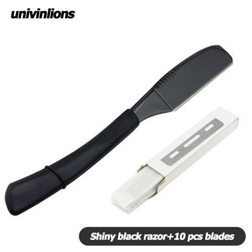 6" univinlions straight razor stick for men women barber shaving knife blades spring design beard face underarm body