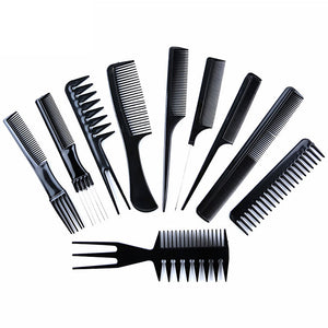 10Pcs/set Anti-static Hair Combs Sets Barber Hair Cutting Comb Pro Salon Hair Care Hairdressing Styling Tools For Women Men Hair