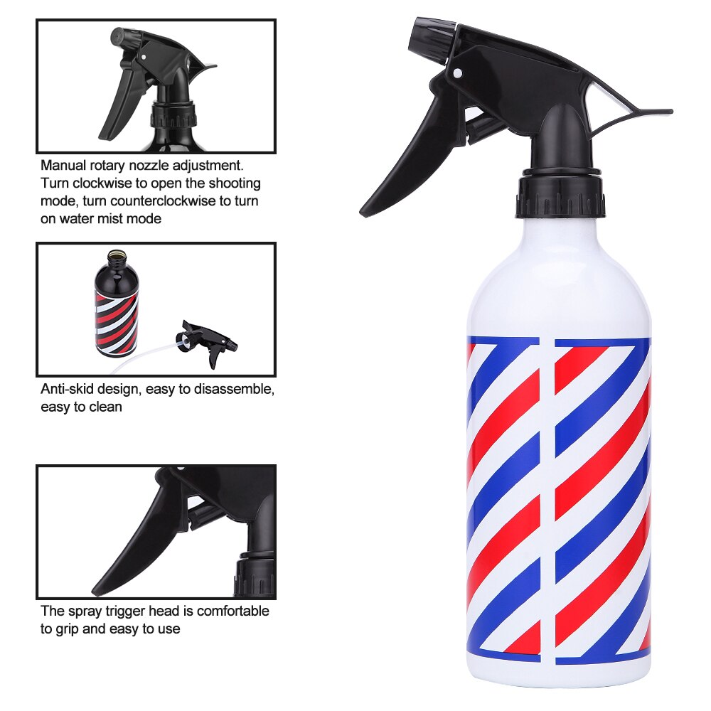 500ml Hairdressing Spray Bottle Water Sprayer Refillable Bottles Salon Barber Hair Flowers Plant Water Sprayer Tool