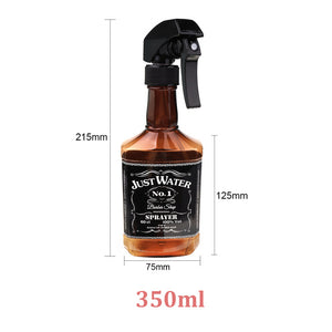 300ml/350ml Whiskey Refillable Sprayer Bottle Portable Oil Liquid Water Empty Atomizer Professional Barber Hairdressing Tool