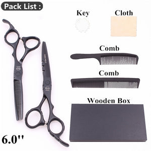 6'' AQIABI Barber Scissors Hairdressing Scissors Hair Professional Cutting Shears Thinning Scissors Human Hair Scissors A1010