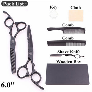 6'' AQIABI Barber Scissors Hairdressing Scissors Hair Professional Cutting Shears Thinning Scissors Human Hair Scissors A1010