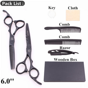 6'' AQIABI Barber Scissors Hairdressing Scissors Hair Professional Cutting Shears Thinning Scissors Human Hair Scissors A1010