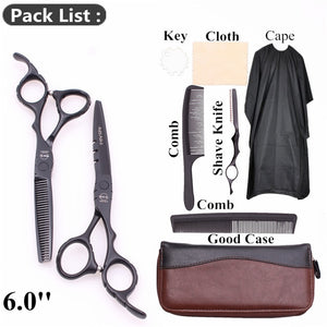 6'' AQIABI Barber Scissors Hairdressing Scissors Hair Professional Cutting Shears Thinning Scissors Human Hair Scissors A1010