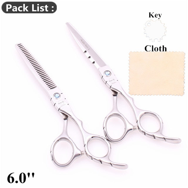 6'' AQIABI Barber Scissors Hairdressing Scissors Hair Professional Cutting Shears Thinning Scissors Human Hair Scissors A1010