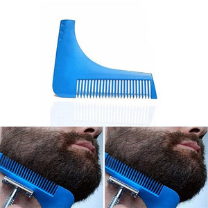 Mens Facial Hair Beard Shaper Mold Plastic Guide Template Brush Combs Lines Symmetry Trim Shaping Barber Salon Styling Tool 29