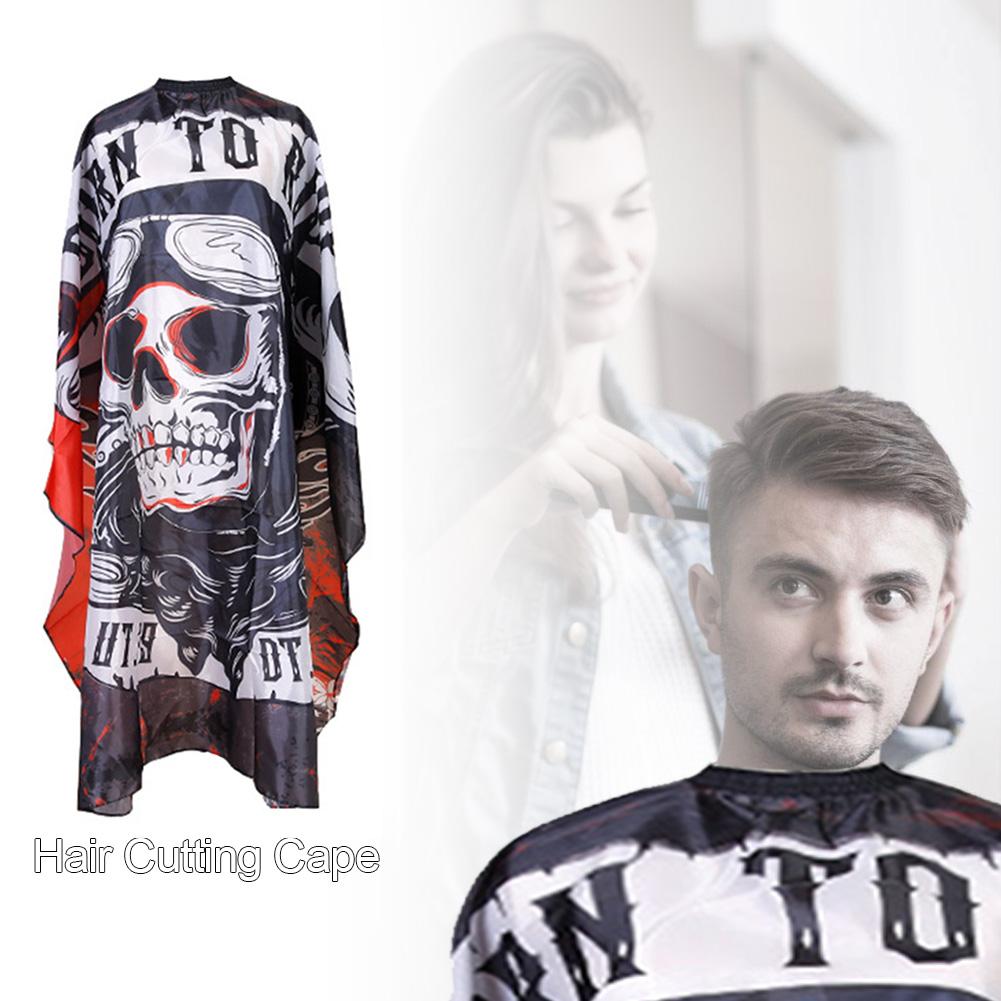 2019 New Haircut Hairdressing Barber Cloth Skull Pattern Apron Polyester Cape Hair Styling Design Supplies Salon Barber Gown