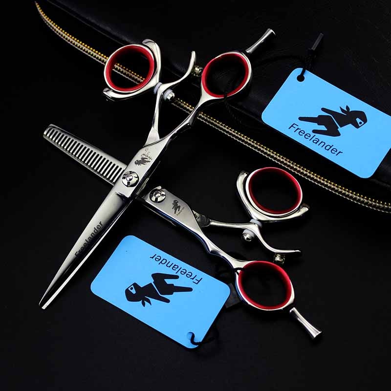 Freelander 5.5inch LEFT HANDED Professional 360 Degree Rotate Salon Hair Shear Swivel Hairdressing Scissor Barber-Shop-Supplies