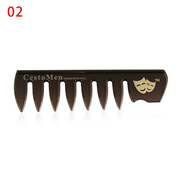 1pc Wide Teeth Hairbrush Fork Comb Men Beard Hairdressing Brush Barber Shop Styling Tool Professional Salon Accessory