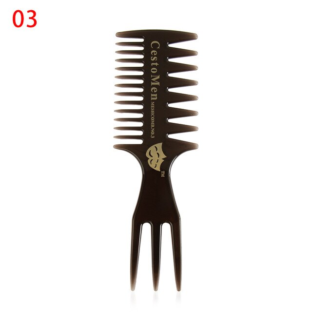 1pc Wide Teeth Hairbrush Fork Comb Men Beard Hairdressing Brush Barber Shop Styling Tool Professional Salon Accessory