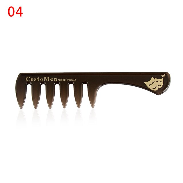 1pc Wide Teeth Hairbrush Fork Comb Men Beard Hairdressing Brush Barber Shop Styling Tool Professional Salon Accessory