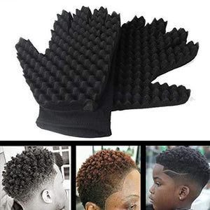 Barber Shop Men Hair Braider Twist Sponge Gloves African Hair Styling Fork Comb Hair Curls Foam For Salon