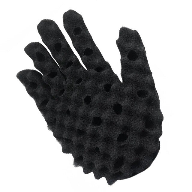 Barber Shop Men Hair Braider Twist Sponge Gloves African Hair Styling Fork Comb Hair Curls Foam For Salon