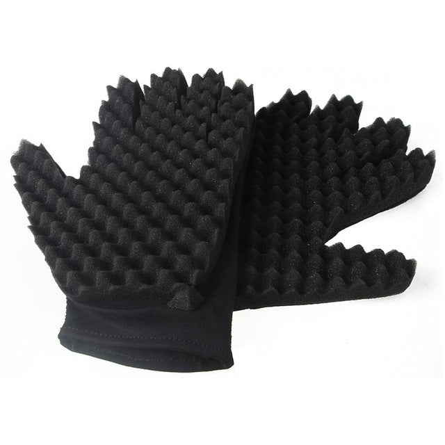 Barber Shop Men Hair Braider Twist Sponge Gloves African Hair Styling Fork Comb Hair Curls Foam For Salon