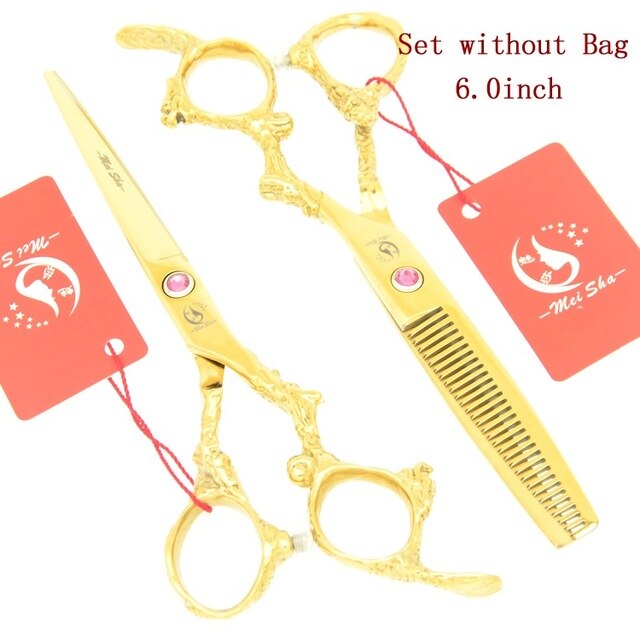 6.0" Meisha Hot Hair Scissors JP440C Hairdresser's Cutting Shears Barbers Thinning Clippers Men Women Hair Styling Tools HA0331