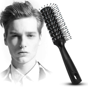 Mens Hair Brush Ceramic Iron Round Comb Barber Dressing Salon Styling Mens Comb Anti-Static Massage Comb For Hairstyling Tools