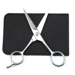 Home Use Hair Scissors Barber Black Mini Size Shaving Shear Beard Trimmer Stainless Steel Beard Scissor Eyebrow Mustache Scissor