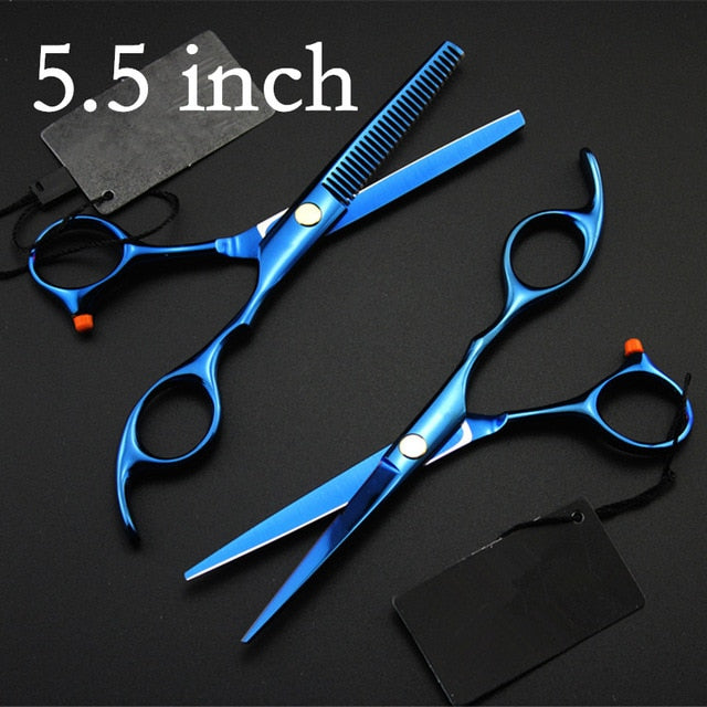 professional japan 440c 6 / 5.5 inch cut hair scissors set maquiagem thinning shears cutting barber tools hairdressing scissors