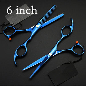 professional japan 440c 6 / 5.5 inch cut hair scissors set maquiagem thinning shears cutting barber tools hairdressing scissors