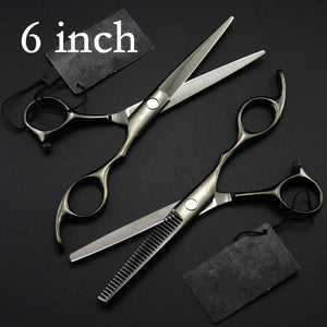 professional japan 440c 6 / 5.5 inch cut hair scissors set maquiagem thinning shears cutting barber tools hairdressing scissors