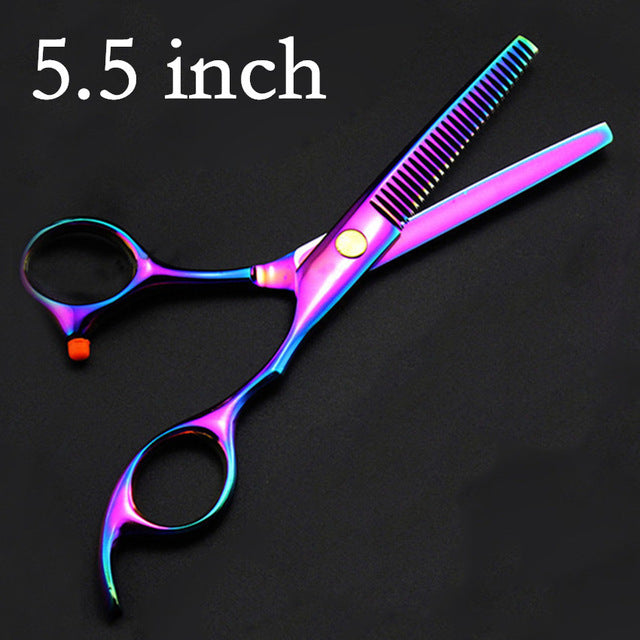 professional japan 440c 6 / 5.5 inch cut hair scissors set maquiagem thinning shears cutting barber tools hairdressing scissors