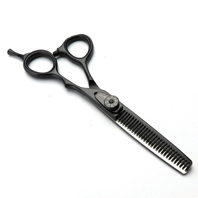 6 Inch Black Japan 440c Import Professional Hairdresser Scissors Set Salon Hairdresser Tools Hair Razor barber Thinning Scissors