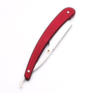 1Set 14*2cm Red Black Barber Razor Edge Folding Shaving Knife Styling Tool Hair Removal Tool Shaving Razor Salon Equipment C6106