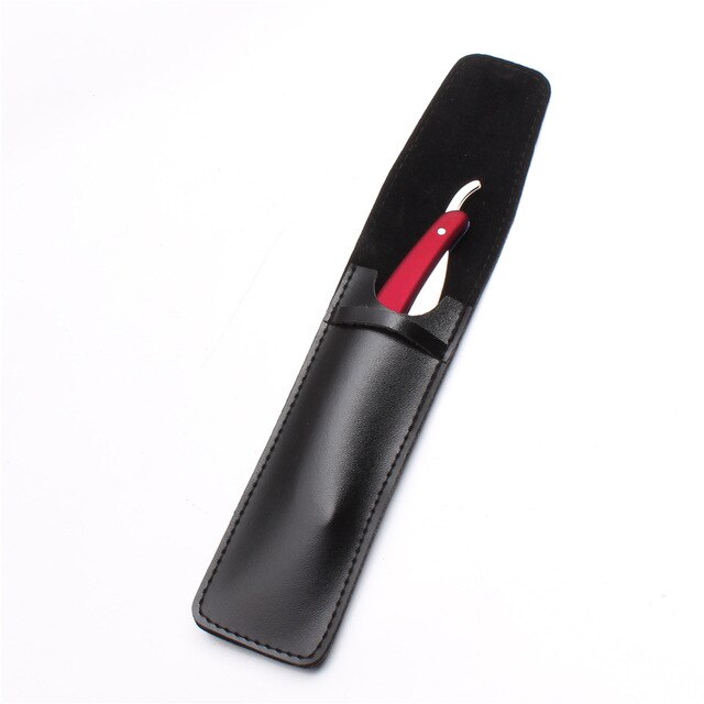 1Set 14*2cm Red Black Barber Razor Edge Folding Shaving Knife Styling Tool Hair Removal Tool Shaving Razor Salon Equipment C6106