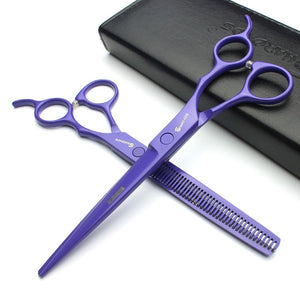 Sharonds black 7 inch salon professional hairdressing scissors set Japan 440c imported cutting shears & thinning scissors