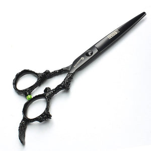 Sharonds 6 Inch  Silver Black Dragon Handle Salon Hairdressing Scissors High Quality 440c Steel Professional Hair Scissors