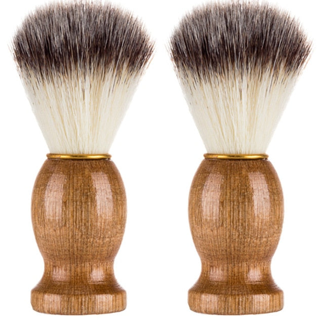 2019 Badger Hair Men's Shaving Brush Barber Salon Men Facial Beard Cleaning Appliance Shave Tool Razor Brush with Wood Handle