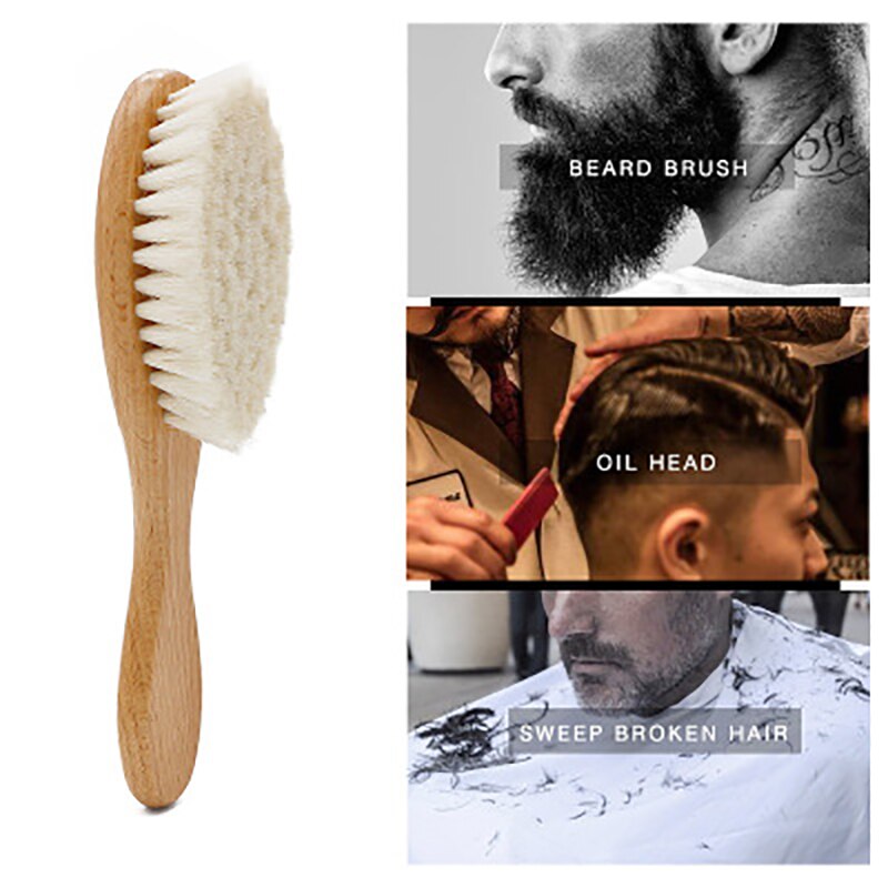 Men's 1PCS Shaving Brush Barber Salon Men Facial Beard Cleaning Appliance Shave Tool Razor Brush with Wood Handle for men